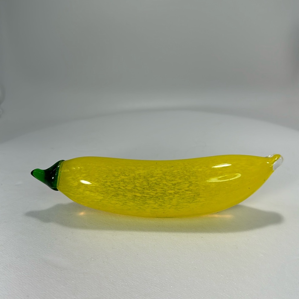 Vintage Hand Blown Art Glass Banana